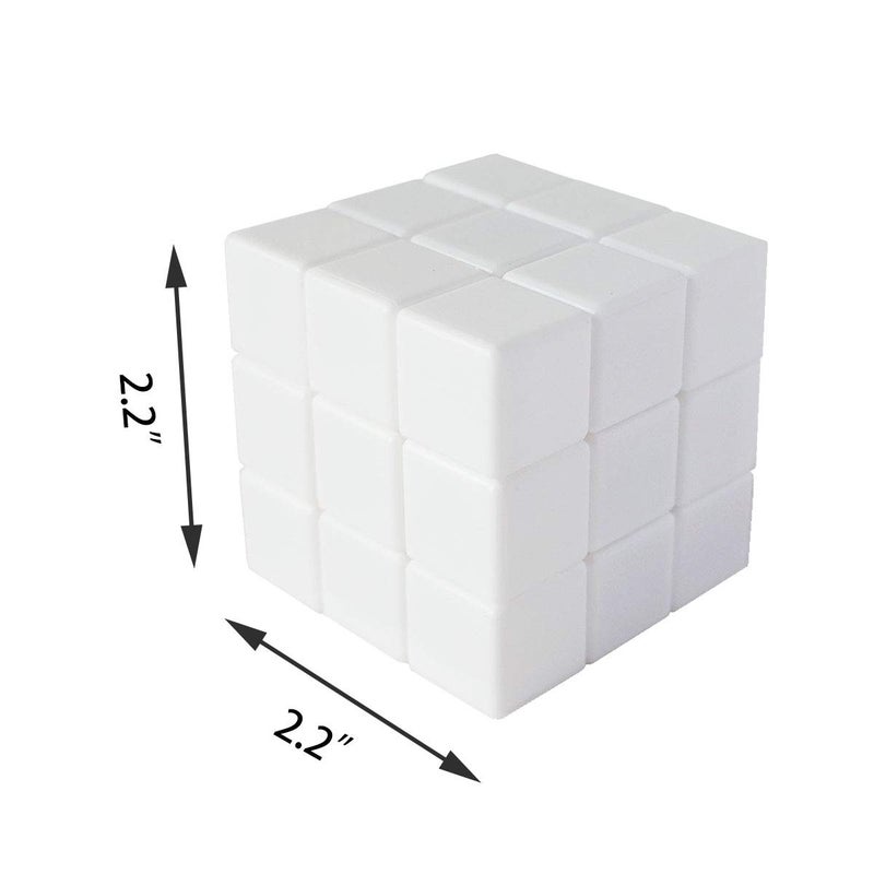 FOIBURELY 3x3 المكعب السحري الفارغ 3x3x3 الأبيض ألعاب الألغاز المكعب DIY - Image 4